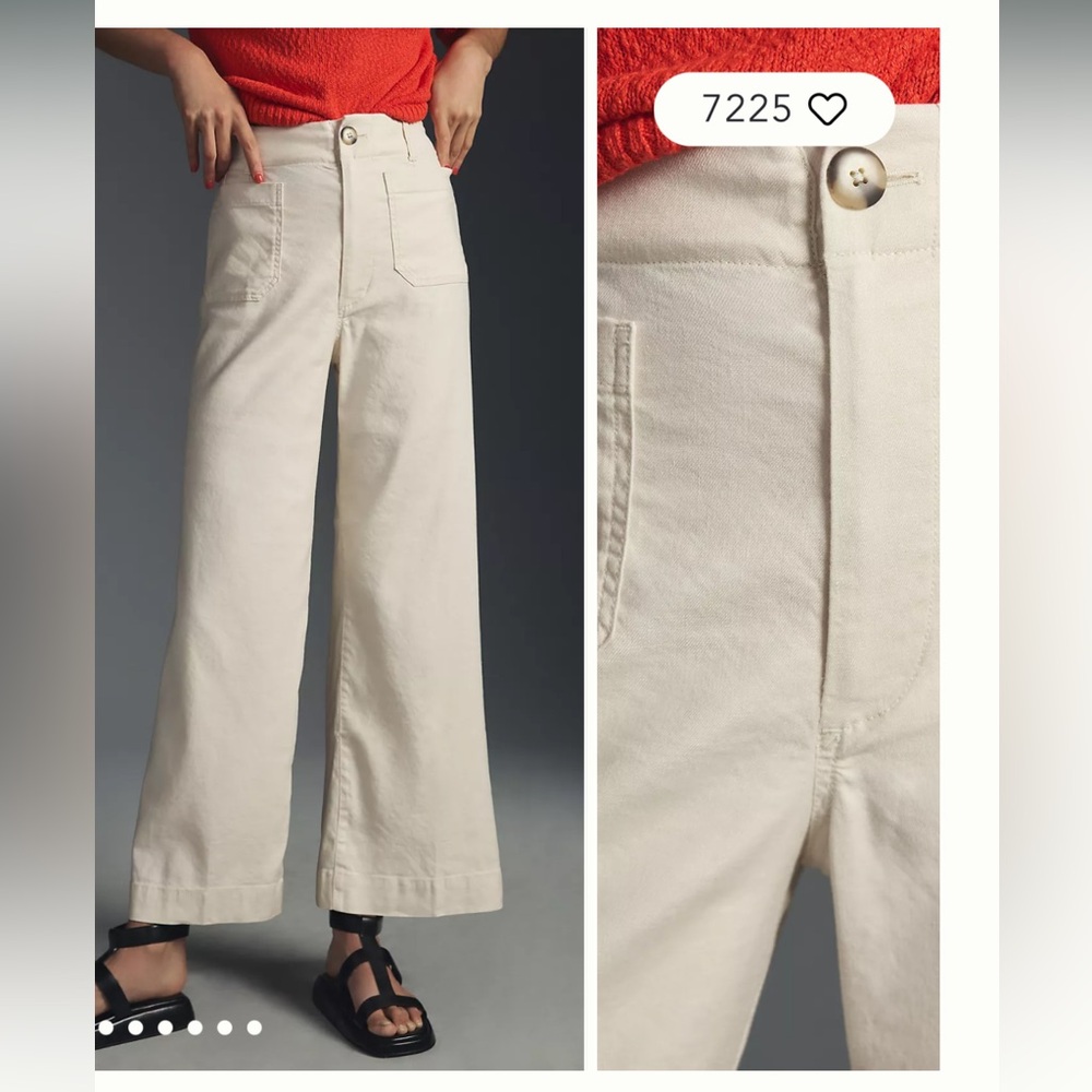 Maeve Collection The Collette wide leg linen pants.